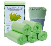 Organic Bin Liners, 15 Litres, Pack of 100, Compostable Bin Liners, Organic Rubbish Bags, Organic Bags, Kitchen Food Waste Bags for Kitchens, Bathrooms, Living Room, Light Green