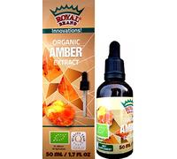 Organic/BIO Liquid Amber Extract/Succinic Acid/Strengthens The Body and Brain / 50 ml/1,7 fl oz. A Unique brochure About Amber and succinic Acid for Free