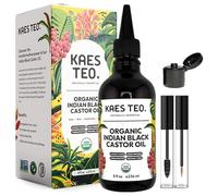 Organic Black Castor Oil Hair Fertilizer for Hair Growth, Eyelashes & Eyebrows Oil, 100% Pure USDA Organic Certified, Fire Roasted, Nail Care, Castor Oil Packs - Moisturize & Repair (236 ml)