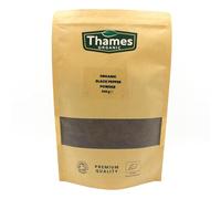 Organic Black Pepper Powder 500g- Strong Flavour, Non-GMO, No Additives or Preservatives - Perfect for Seasoning and Cooking - Thames Organic 500g