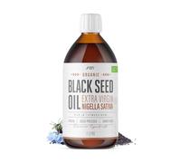Organic Black Seed Oil 1000ml - Cold & Freshly Pressed - Up to 5X% Strength Thymoquinone - 100% Pure Extra Virgin Cumin Black Seed Oil - By Alpha01