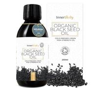 Organic Black Seed Oil Award Winning Cold-Pressed Dark High Strength Pure Virgin Oil up to 5X% Strength - also known as Kalonji by Inner Vitality