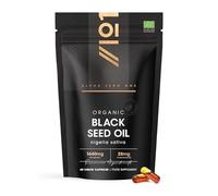 Organic Black Seed Oil Capsules 1440mg - 3X% Thymoquenine - 60 Vegan Capsules - Cold Pressed & Virgin Cumin Seed Oil by Alpha01