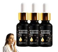 Organic Black Seed Oil Cold Pressed-Cold Pressed Black Seed Öl Liquid Drops,Vitamin E huile,Firming Lifting Tightening Anti-Aging Facial Oil,Minimizing Dark Circle, Firming Massage Eye Serum (3pcs)