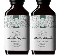 Organic Black Seed Oil, Cold Pressed, Pure, Nigella Sativa - 100% Natural, Cultivated in Egypt and Bottled in France - Food Grade - 50ml (Pack of 2)