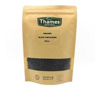 Organic Black Turtle Beans 500g - No Additives or Preservatives, High Protein, High Fibre - GMO-Free, Raw, Vegan, Certified Organic - Nutritious and Versatile - Thames Organic