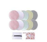 Organic Breast Pads - 10pcs Reusable Nursing Pads Washable+ Wet Bag and Laundry Bag - Breast Pads for Leaking Milk - Organic Bamboo Nursing Breast padsNew Mom Gift