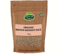 Organic Brown Basmati Rice 1kg by Hatton Hill Organic | Certified Organic, Vegan, High-Fiber, and Perfect for Healthy Cooking and Salads