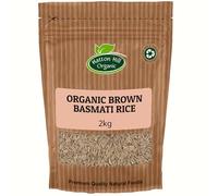 Organic Brown Basmati Rice 2kg by Hatton Hill Organic | Certified Organic, Vegan, High-Fiber, and Perfect for Healthy Cooking and Salads