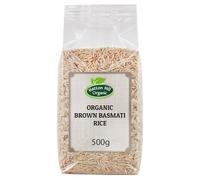 Organic Brown Basmati Rice 500g by Hatton Hill Organic | Certified Organic, Vegan, High-Fiber, and Perfect for Healthy Cooking and Salads