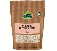 Organic Butter Beans 1kg by Hatton Hill Organic | Creamy and Protein-Rich, High in Fiber, Perfect for Soups, Salads