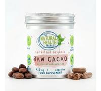 Organic Cacao Capsules 425mg | Vegan Friendly | Plastic Free Packaging | 60 Capsules in Tin by The Natural Health Market