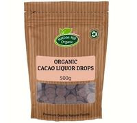 Organic Cacao Liquor (Cocoa Mass, Paste, Wafers, Discs) Drops 500g by Hatton Hill Organic