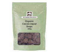 Organic Cacao Liquor (Cocoa Mass, Paste, Wafers, Discs) Drops 500g by Manor Springs Organic