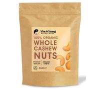 Organic Cashew Nuts 500g Whole, Raw, 100% Natural, by Yin & Yang Superfoods. Premium Quality, Source of Fibre & Protein, Vegan, Contains Antioxidants, Certified Organic