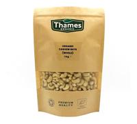 Organic Cashew Nuts - Source of Protein, High Fibre, Raw, Vegan, GMO-Free, Certified Organic - No Additives or Preservatives - Nutritious and Delicious - Thames Organic 1kg