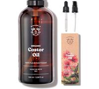 ORGANIC CASTOR OIL | 100% Pure, Natural & Cold Pressed | Lashes, Eyebrows, Body, Hair, Beard, Nails | Vegan & Cruelty Free | Glass Bottle + Pipette +