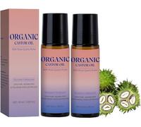 Organic Castor Oil, Natural Organic Castor Oil Roll On With Rose Quartz, Deep Hydration & Smoothing, Gently Nourishes Skin for Belly, Face, Body (2)