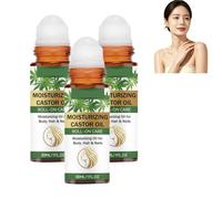 Organic Castor Oil Quartz Roll-on Essence, Long-lasting moisturizing (3PCS) | Anti-aging castor oil roll-on, Suitable for face, around the eyes, eyelashes, and hair, Refreshing and non-greasy.