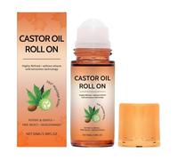 Organic Castor Oil Roll-On, Body Oil to Deeply Hydrate and Nourish Skin, Castor Oil for Hair Growth, Nails,Face, Skin, Body & Massage, Daily Skincare