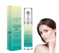 Organic Castor Oil Roll On, Cold Pressed Organic Castor Oil Roller Ball For Belly, Face, Body, Under Eyes, Anti Aging Eye Cream Eye Roller For Dark Circles And Puffy Eyes (1PC, 10ml)