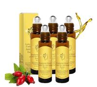 Organic Castor Oil Roll On for Eyes, Under Eye Rollerball for Dark Circles, Puffy Eyes Wrinkles, Skin Brightening Revitalizing, Anti-Aging Eye Care, Non-Greasy Rollerball Application (5PCS)