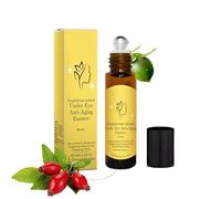 Organic Castor Oil Roll On for Eyes, Under Eye Rollerball for Dark Circles, Puffy Eyes Wrinkles, Skin Brightening Revitalizing, Anti-Aging Eye Care, Non-Greasy Rollerball Application (1PCS)