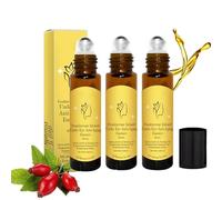 Organic Castor Oil Roll On for Eyes, Under Eye Rollerball for Dark Circles, Puffy Eyes Wrinkles, Skin Brightening Revitalizing, Anti-Aging Eye Care, Non-Greasy Rollerball Application (3PCS)