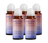 Organic Castor Oil Roll On for Face & Body with Rose Quartz Roller | Cold-Pressed, Deep Smooth & Lasting Hydration, Non-Greasy Facial Oil | For Under Eyes, Belly, Skin & Hair Care | 50ml (5)