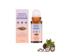 Organic Castor Oil Roll On For Face, Gently Nourishes Skin, Deeply Moisturizing for Face, Body & Under Eyes, Smoothing Refreshing Texture, Suitable for Eyebrows And Eyelashes (1, 100ml)