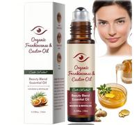 Organic Castor Oil Roll On for Face,Rollerball Castor Oil for Eyes,Cast/ors Oi/l with Roller,Dark Circles & Puffy Eyes,Deep Moisturising Skin Care,Ca/stor O/il for Face & Body,Roll On Cas/tor Oi/l