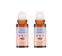 Organic Castor Oil Roll On with Rose Quartz Roller, 50ml Natural Deep Moisturizing Oil for Face, Brows, Hair, Body & Belly, Gently Nourishes Skin, Natural Ingredients (2)