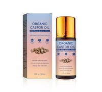 Organic Castor Oil - with Rose Quartz Roller, 100% Organic Cold-Pressed Castor Oil - 1.7 OZ/50ML | Nourish Skin, Hair & Nails | Natural Skincare & Self-Care Set