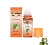 Organic Castor Oil with Rose Quartz Roller, 50ML Organic Castor Oil Roll On, Castor Oils Organics, Natural Ingredients, Gently Nourishes Skin, Face & Body Moisturizer for Sensitive Skin (1PC, 50ml)