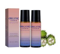 Organic Castor Oil with Rose Quartz Roller, Natural Organic Castor Oil Roll On, Soothing Rollerball, Gently Nourishes Skin for Belly, Face, Body (2)