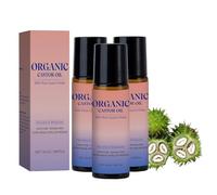 Organic Castor Oil with Rose Quartz Roller, Natural Organic Castor Oil Roll On, Soothing Rollerball, Gently Nourishes Skin for Belly, Face, Body (3)