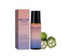 Organic Castor Oil with Rose Quartz Roller, Natural Organic Castor Oil Roll On, Soothing Rollerball, Gently Nourishes Skin for Belly, Face, Body (1)