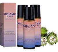 Organic Castor Oil with Rose Quartz Roller, Organic Castor Oil Roll On, Natural Ingredients, Soothing Rollerball, Gently Nourishes Skin for Belly, Face, Body (3)
