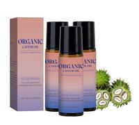 Organic Castor Oil with Rose Quartz Roller, Organic Castor Oil Roll On, Soothing Rollerball Essence, Natural Ingredients, Deep Nourishes Skin for Belly, Face, Body (3)