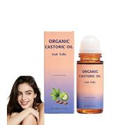 Organic Castoric Oil with Rose Quartzes Roller, Cold Pressed Formulas, Soothing Rollerball Essences, Anti Ageing Skin Moisturising, Deep And Lasting Hydration, Non-Greasy, For All Face And Body (PCS1)