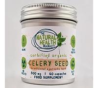 Organic Celery Seed Capsules • 500mg Capsules • by The Natural Health Market (60 Capsule Tin)