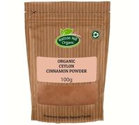 Organic Ceylon Cinnamon Powder 100g by Hatton Hill Organic | Delicate and Sweet, True Cinnamon, Perfect for Culinary Creations
