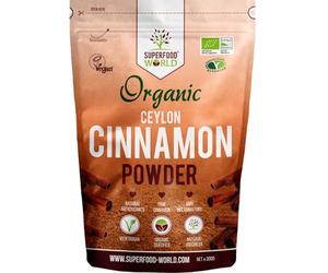 Organic Ceylon Cinnamon Powder 300g - Premium Quality True Organic Certified Ceylon Cinnamon - Powerful Natural Superfood Spice Ideal Powdered Seasoning for Cooking, Desserts, Tea & Treats