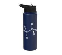 Organic Chemistry Molecule Structure Science Physics STEM Stainless Steel Insulated Water Bottle