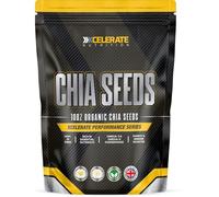 Organic Chia Seeds, Premium Raw Black Chia Seed Non-GMO, Vegan, Keto, Paleo | Source of Protein and Fibre Chia Seeds High in Omega-3 by XCelerate Nutrition (250g)