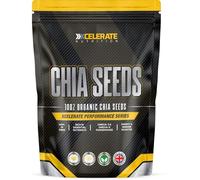 Organic Chia Seeds, Premium Raw Black Chia Seed Non-GMO, Vegan, Keto, Paleo | Source of Protein and Fibre Chia Seeds High in Omega-3 by XCelerate Nutrition (100g)