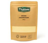 Organic Chickpea Gram Flour 1kg - Vegan, Non-GMO & High Protein - Resealable Bag for Pancakes, Breads & Cooking by Thames Organic