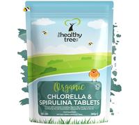 Organic Chlorella and Spirulina Tablets 50/50 Superfood Blend - 300 Count, 150g High in Vitamin B12, Iron and Chlorophyll by TheHealthyTree Company