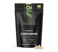 Organic Chromium 1000mcg - from Moringa Leaf - 90 Vegan Capsules - Contributes to Maintenance of Normal Blood Glucose Levels - by Alpha01
