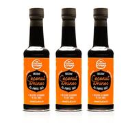 Organic Coconut Aminos - Vegan, Gluten-Free, Raw, Soy-Free, Amino acids, Naturally Fermented, Low Salt, Coconut Seasoning, Soy Sauce Alternative (Pack of 3)